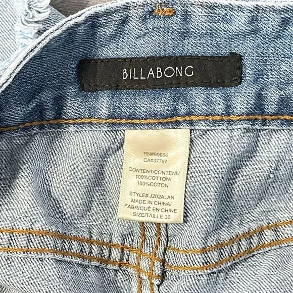 Billabong Jean Shorts Womens Size 30 Cut Off Distressed Western Flirty Cowgirl - Picture 5 of 9